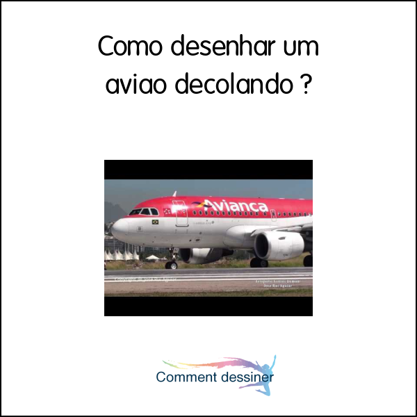 Como desenhar um avião decolando